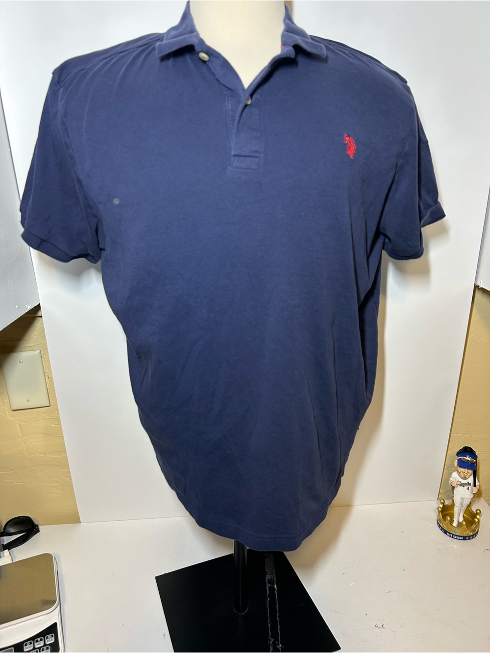 U.S. Polo Assn. Navy Polo with Red Logo